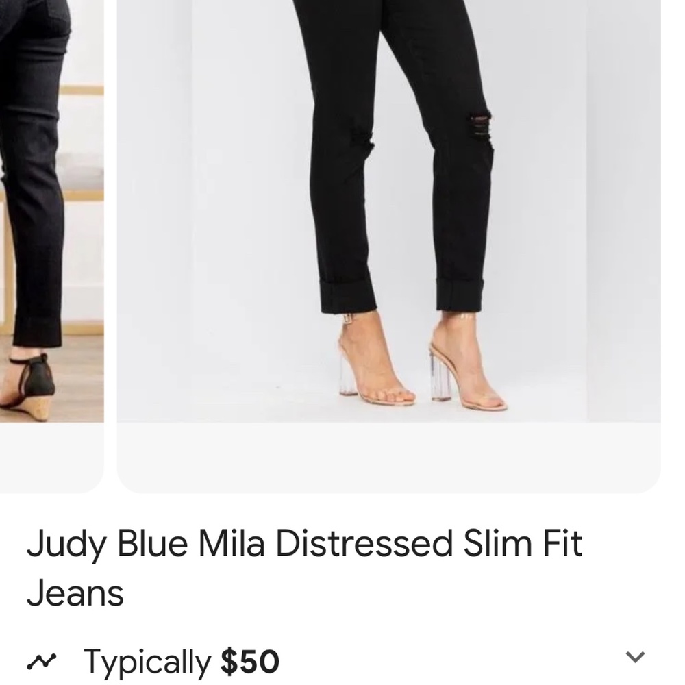 Judy Blue Size 15/32 Black Distressed High Rise Slim Fit NWT - Picture 8 of 12